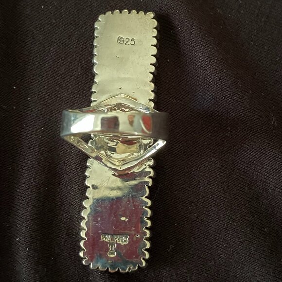 Turquoise 4 stone ring. Sterling silver 925. - Picture 4 of 4